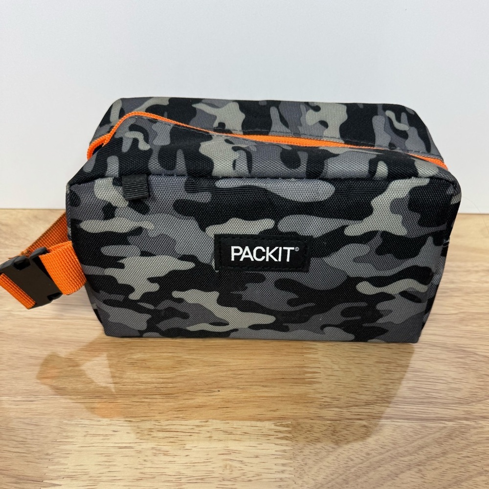 Packit Freezable Snack Bag W/Ecofreeze Technology Black & Gray Camo